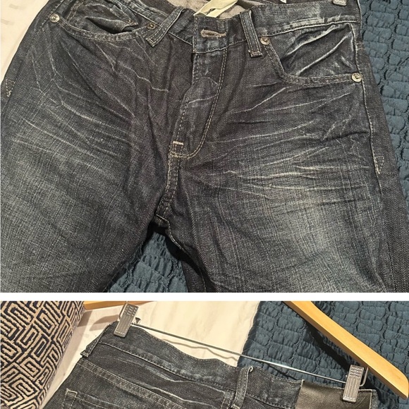 Guess Blue Relaxed Fit Jeans with Distressed Wash - Picture 1 of 1